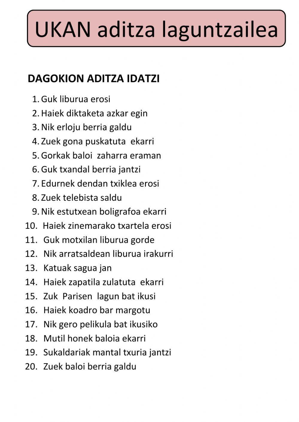 Ukan aditz laguntzailea