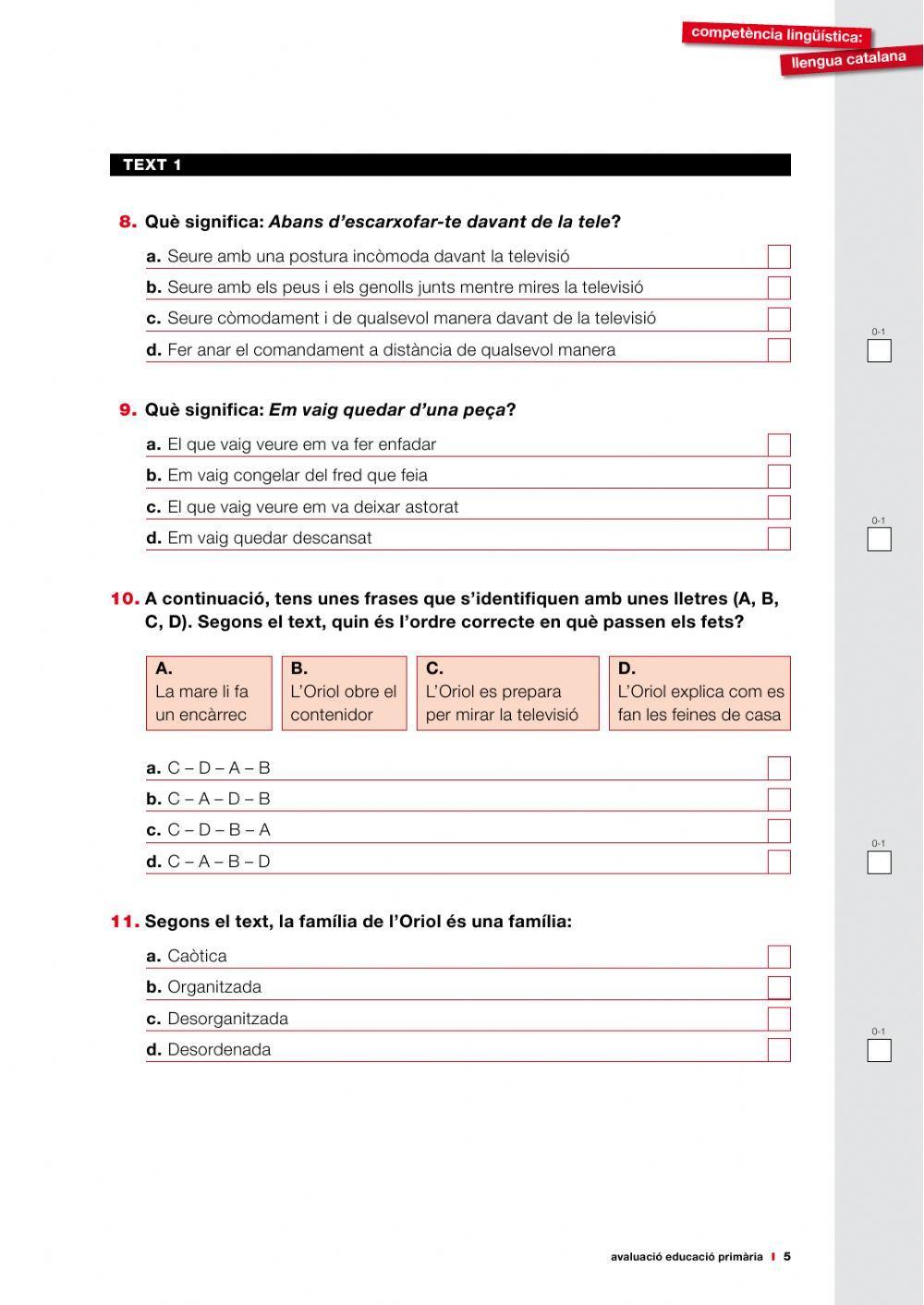 Comprensió lectora 1