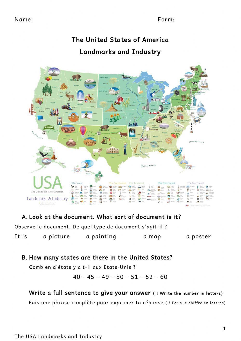 USA Landmarks and Industry