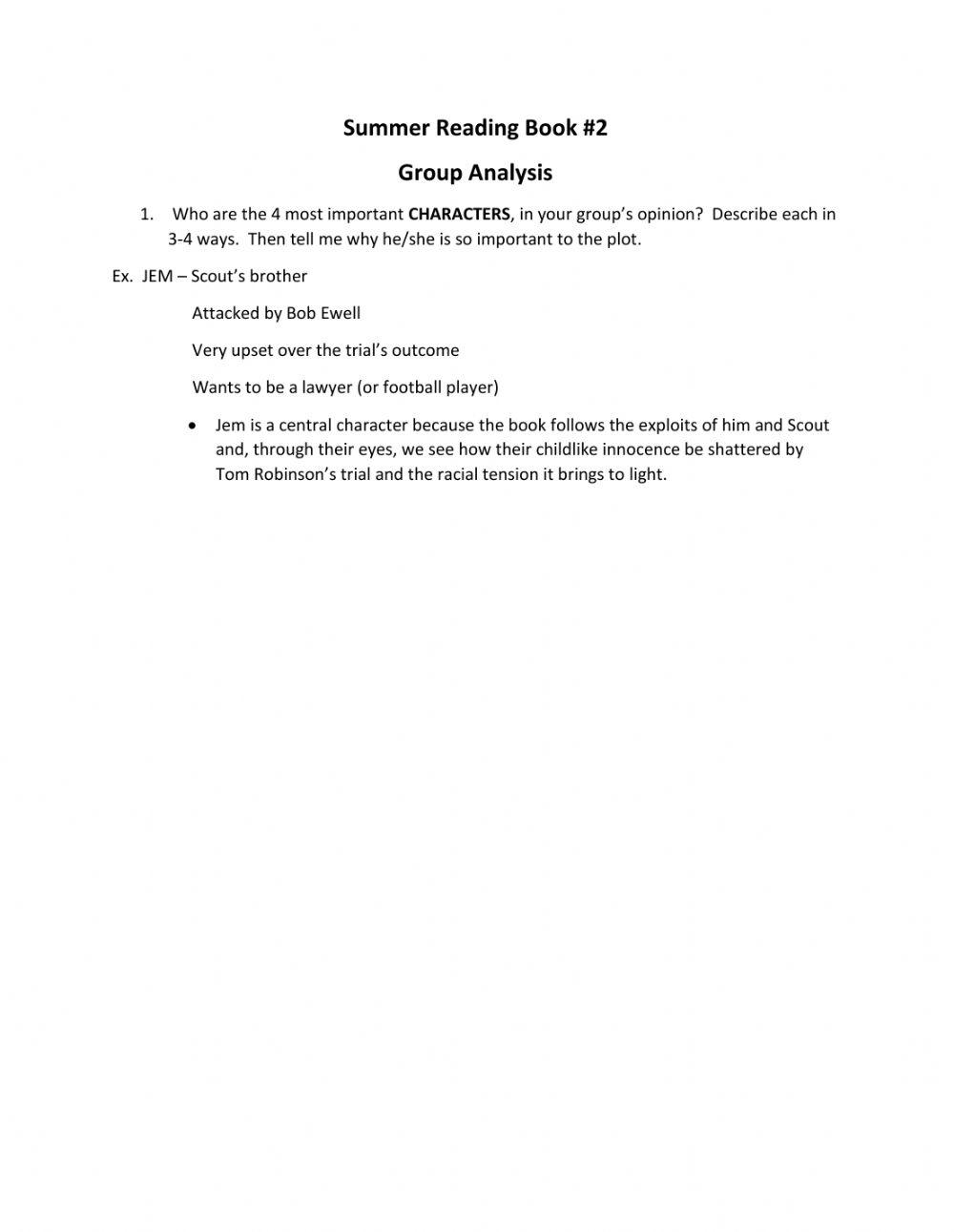 Individual Novel Group Analysis