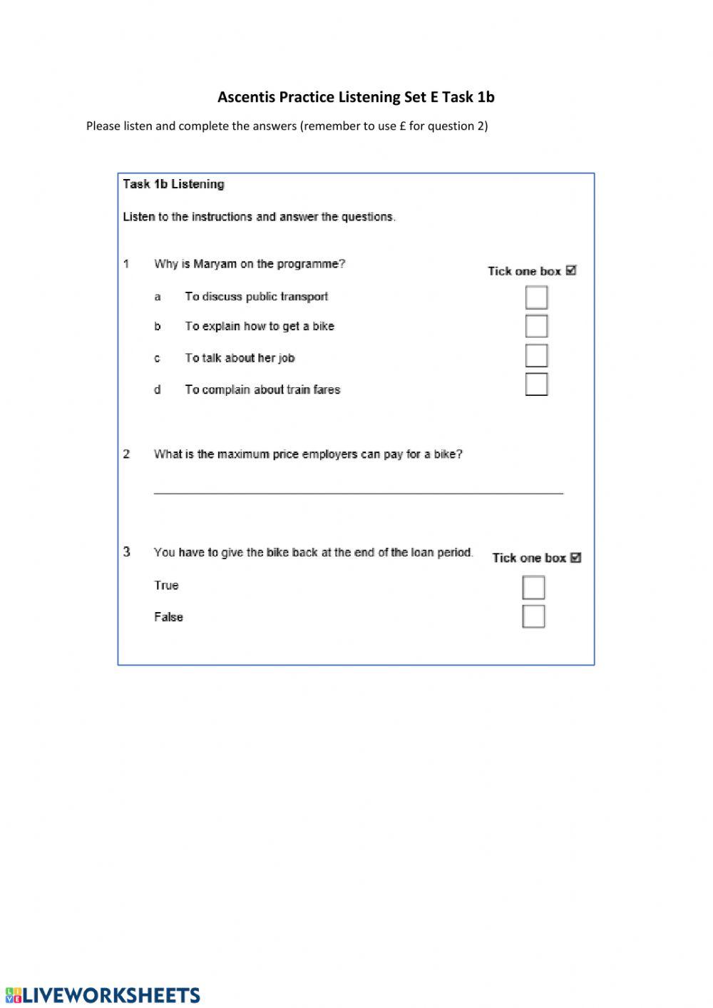 AV Listening Task 1b