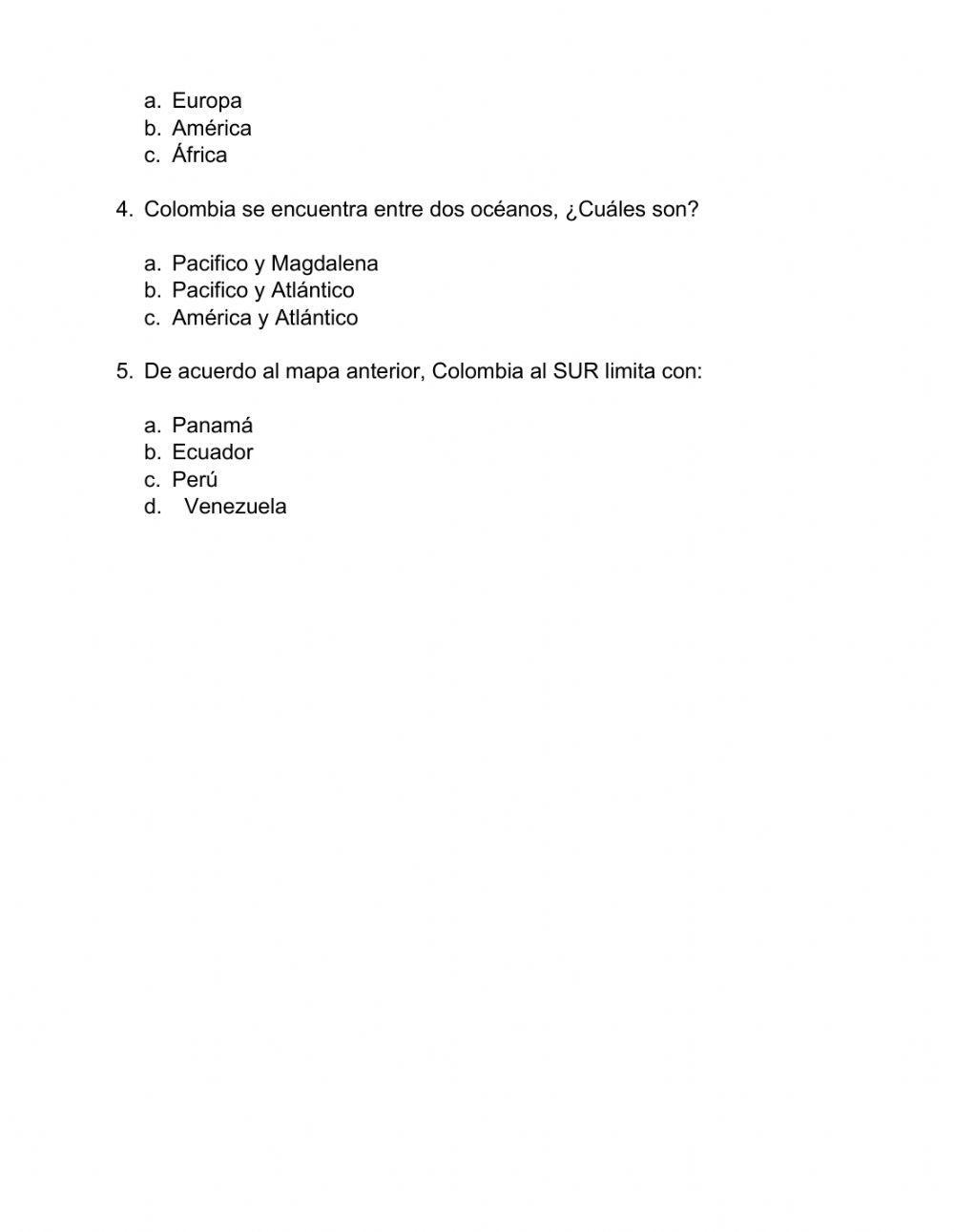 Posición geográfica de Colombia