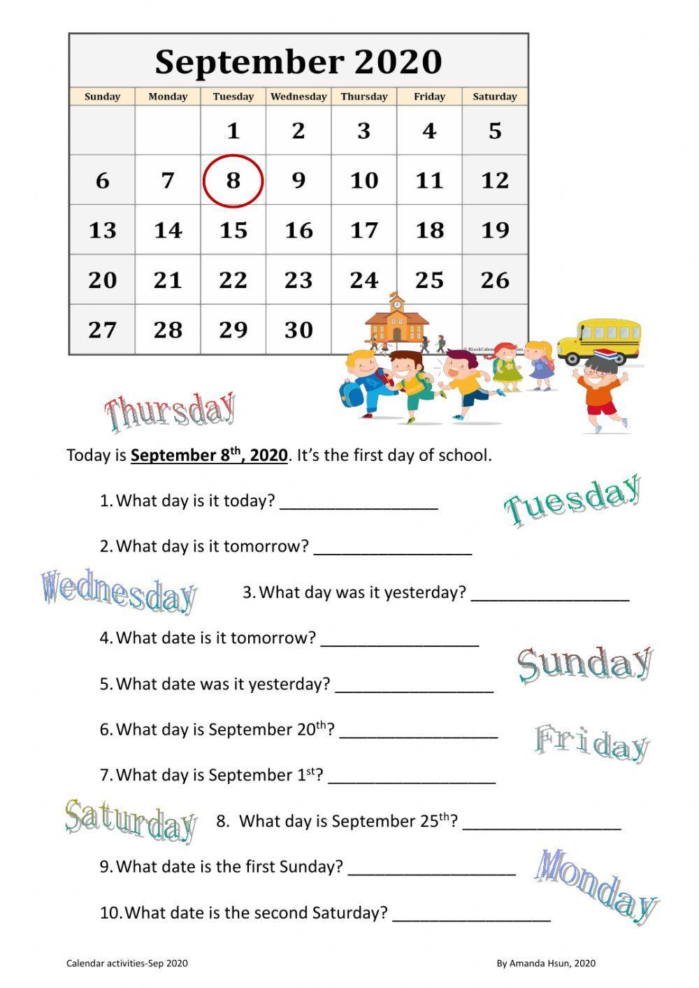 September calendar