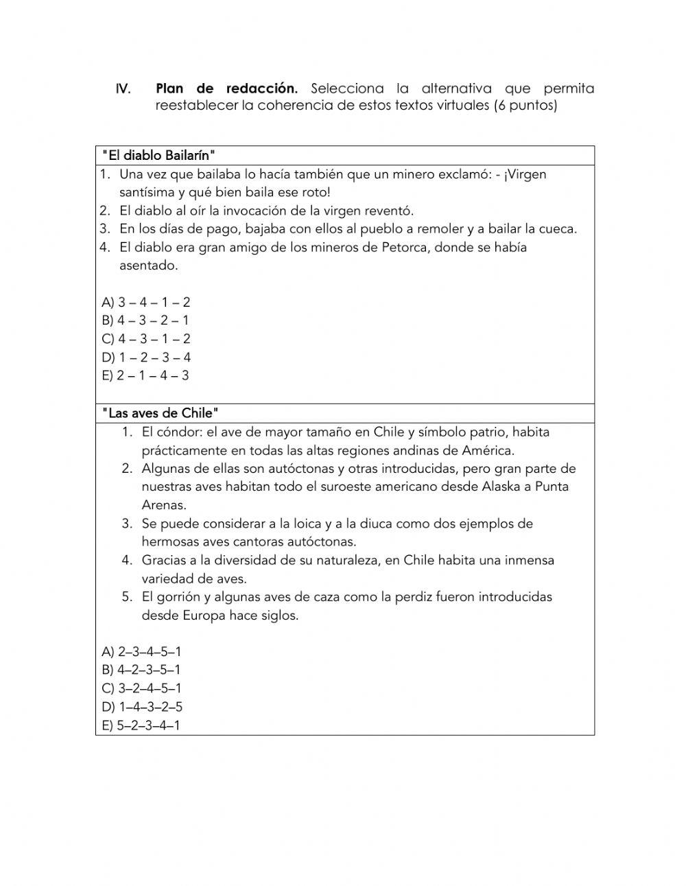 Ejercicios coherencia