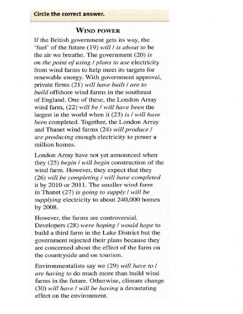 Tenses: present, past and furture