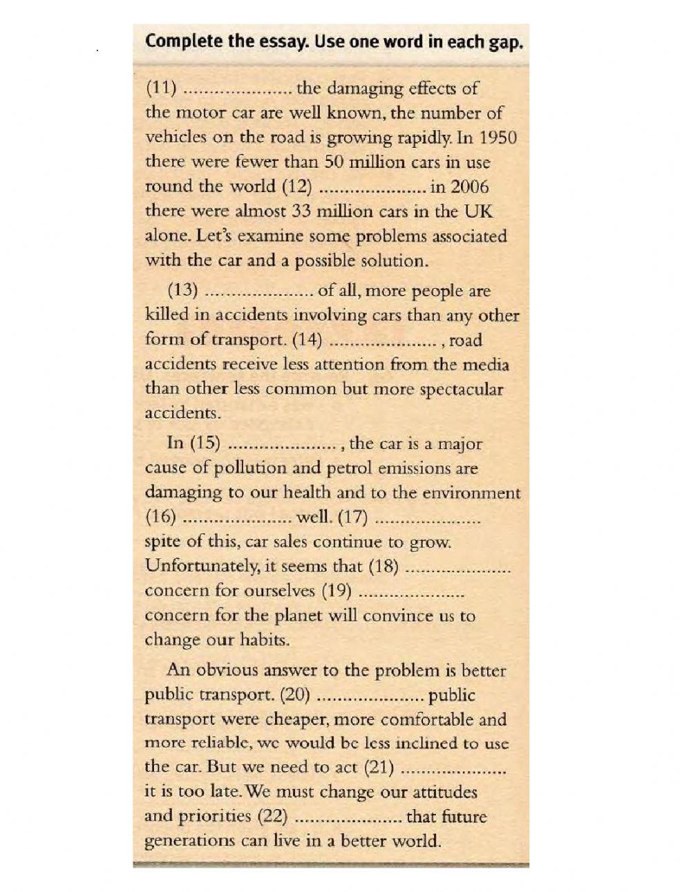 Linking words and passive voice