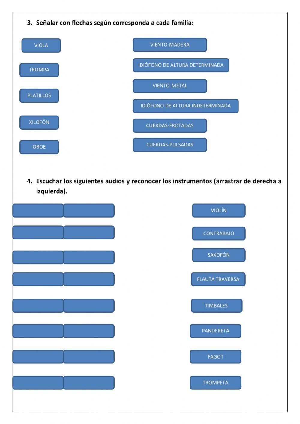 Instrumentos musicales de la orquesta