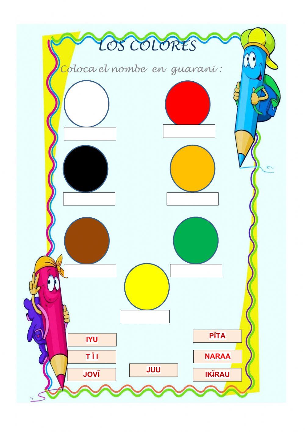 COLORES EN GUARANI COLORES EN GUARANI