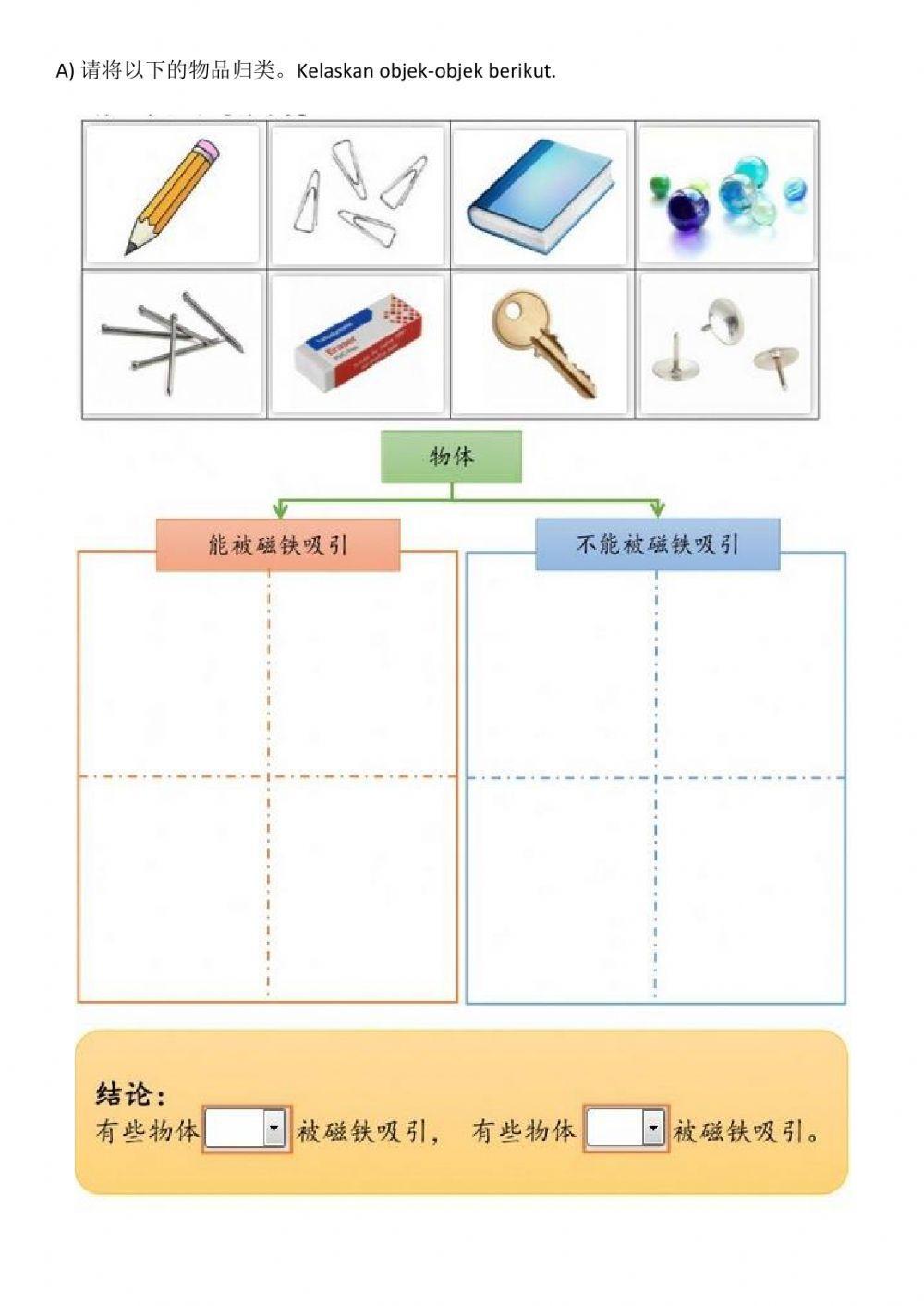 一年级科学 - 磁铁
