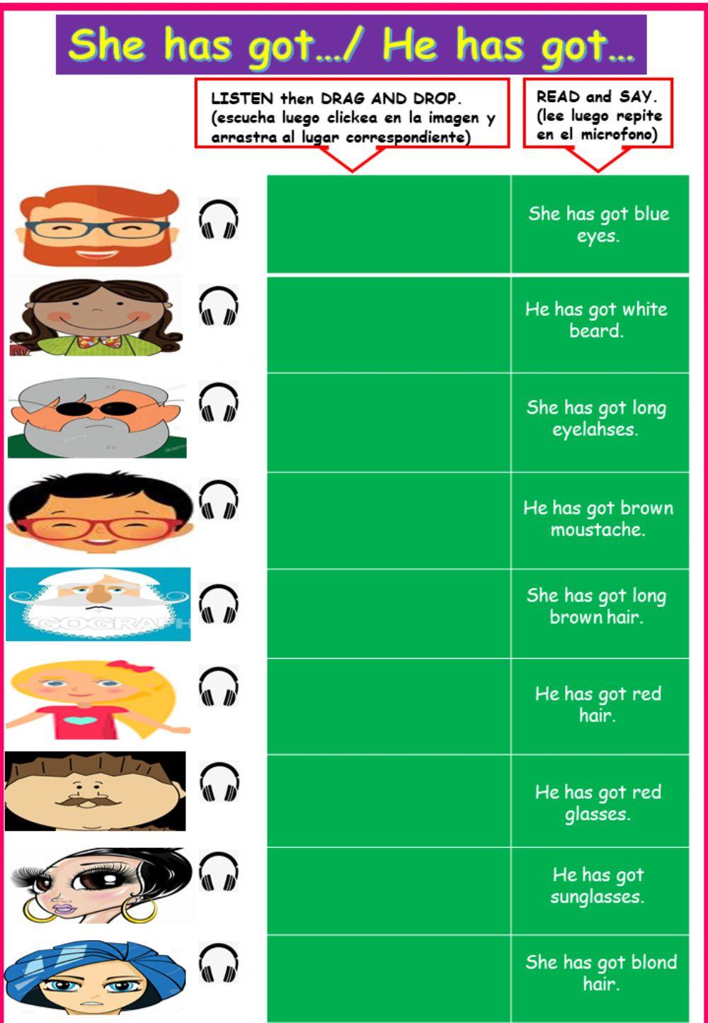 She-he has got... online exercise for | Live Worksheets