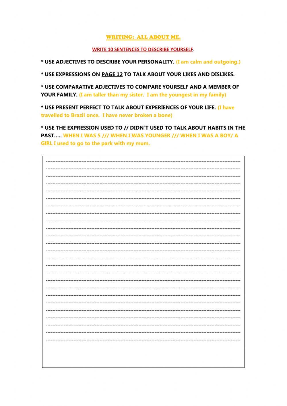 writing.. all about me