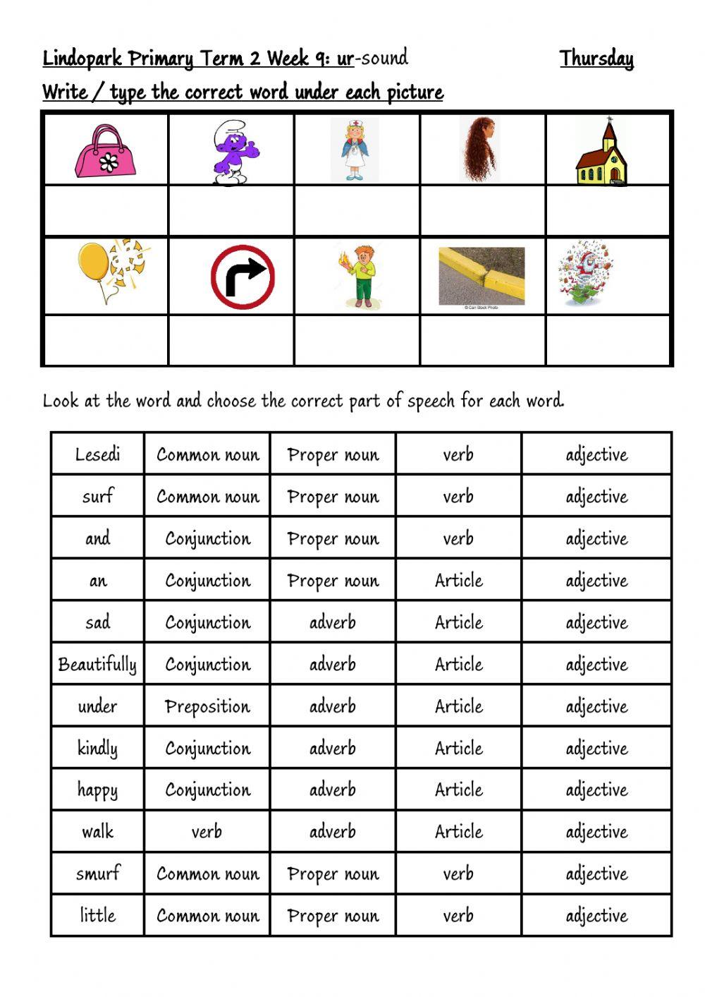 Term 2 Week 9 English Thursday ur phonic
