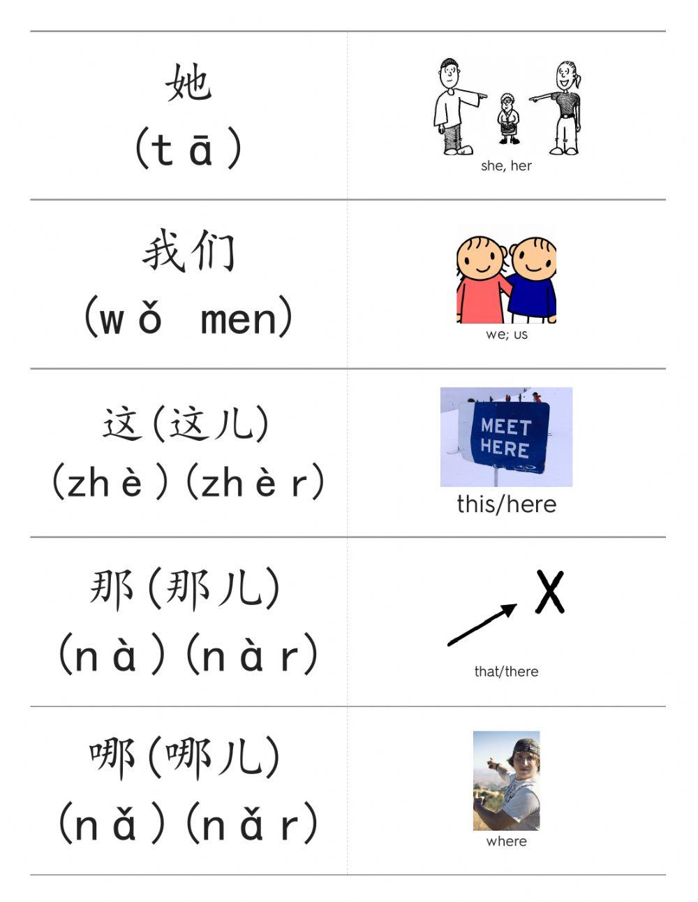 YCT 1 Part 3 typing-reading practice
