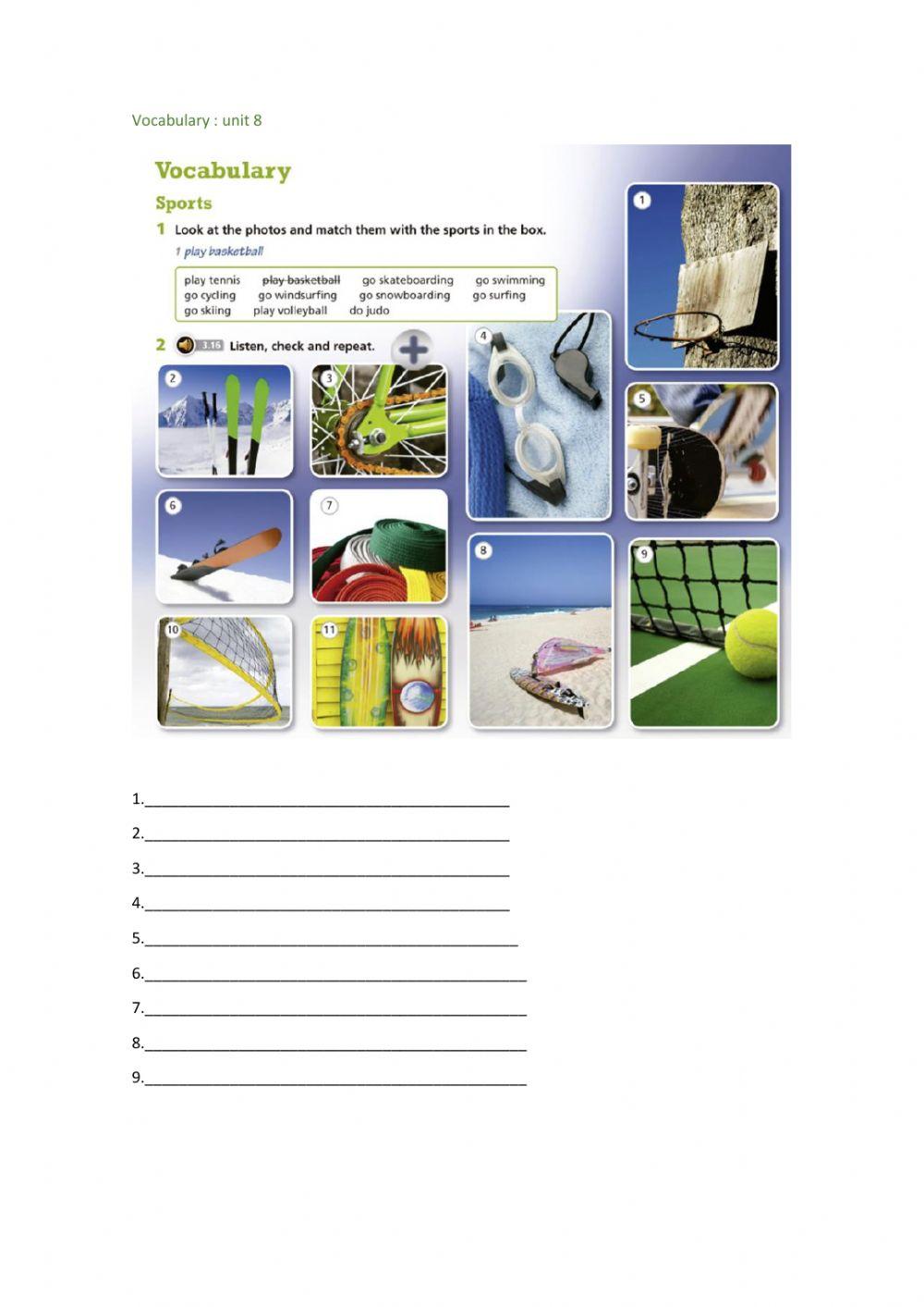 Smart planet unit 8 vocabulary