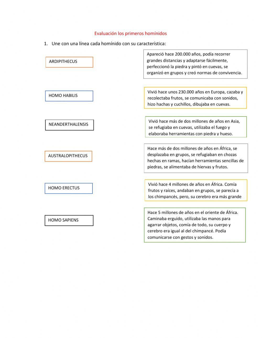 Los primeros homínidos