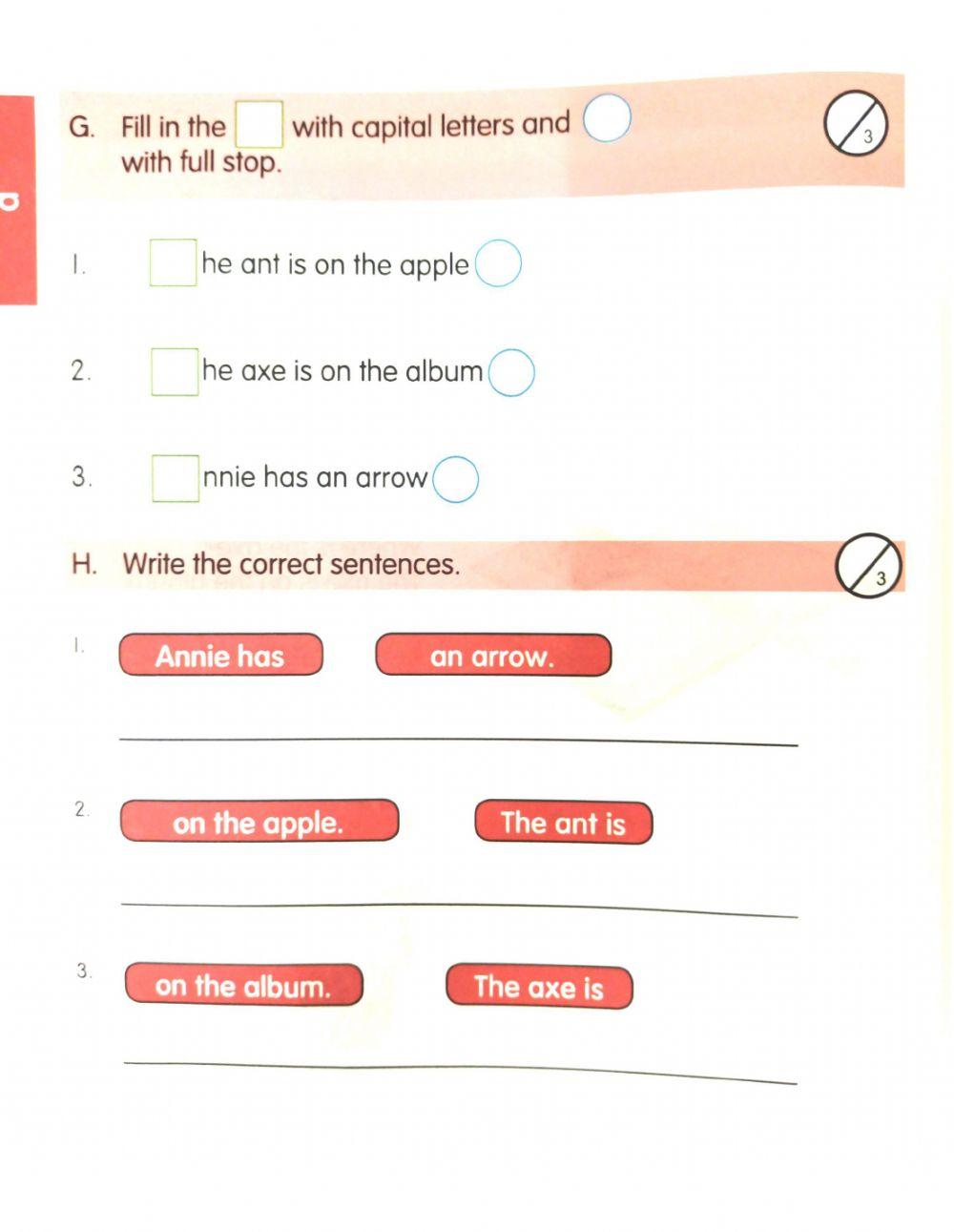 UNIT 2 ANNIE, ANT AND AXE online exercise for | Live Worksheets