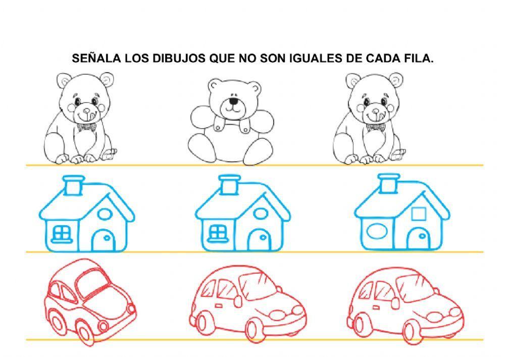 Descubre los dibujos que no son iguales