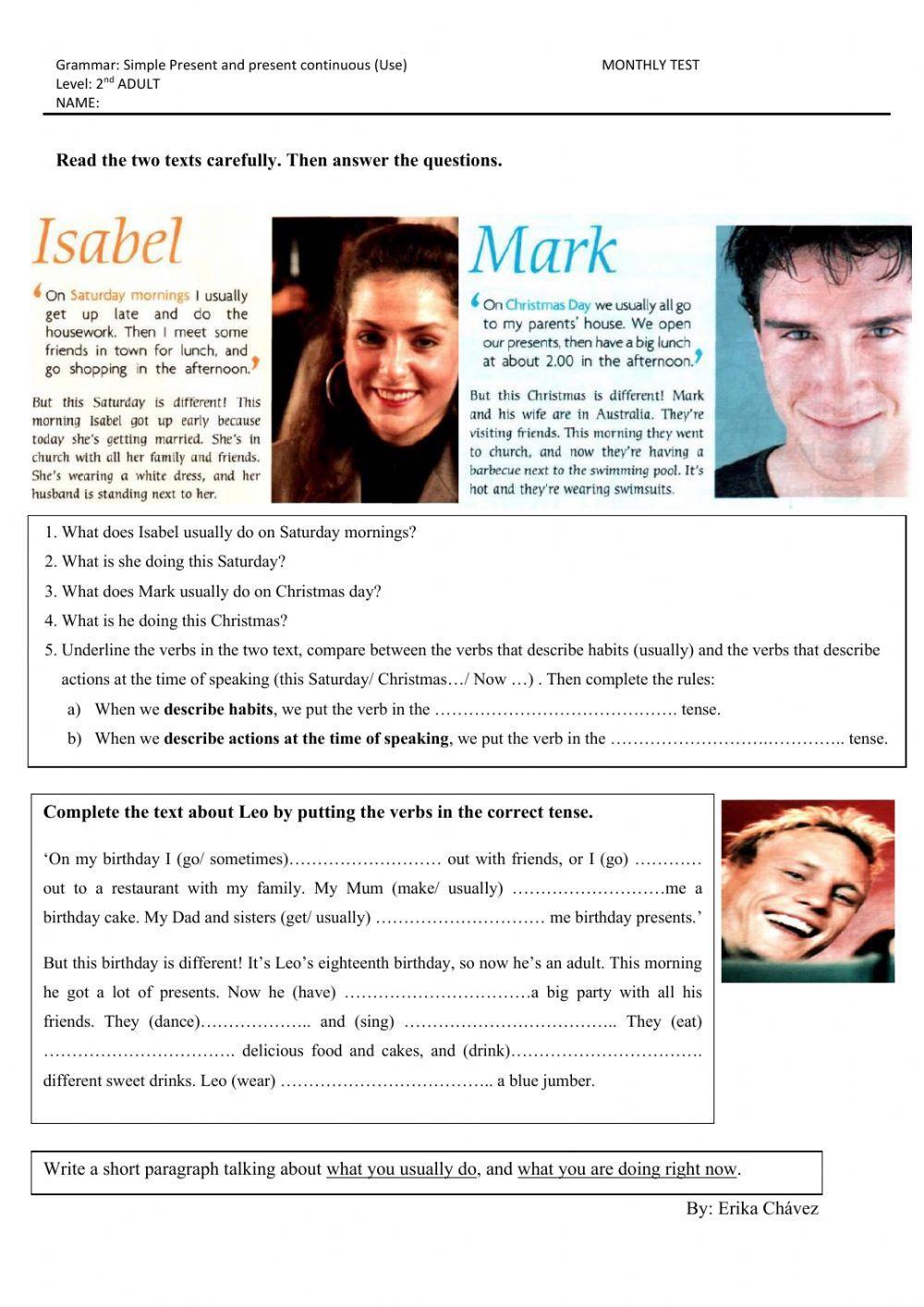 Present Simple Vs Present Contunuous