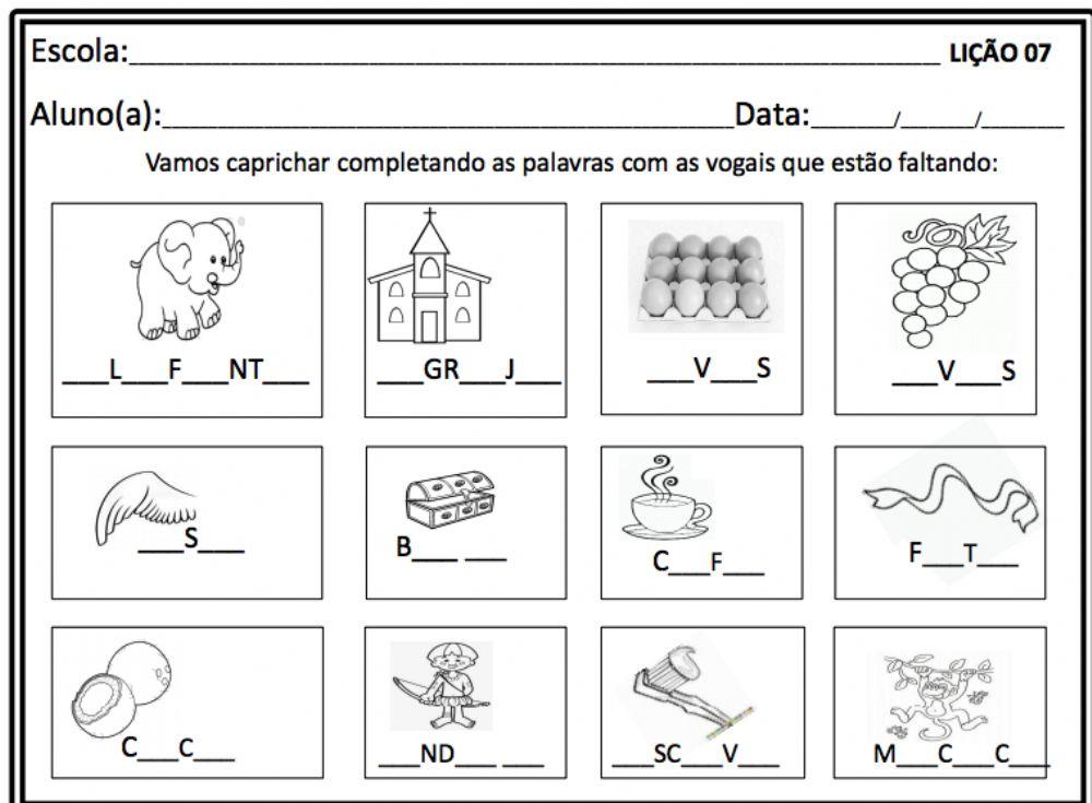 Vogais - Alfabetização