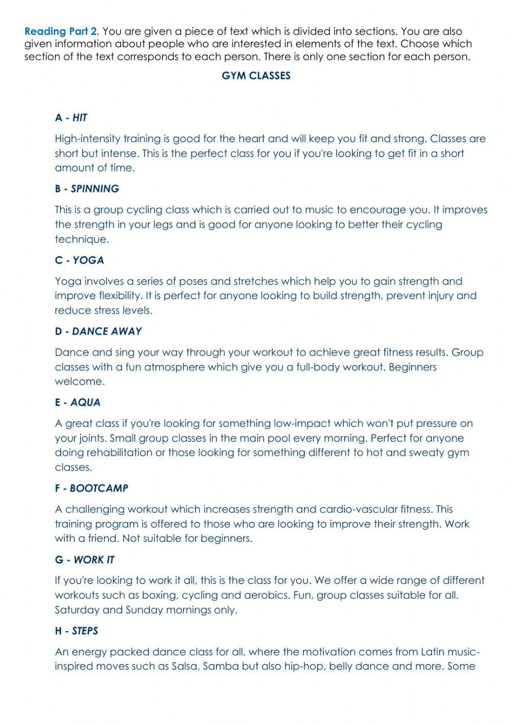 14.El. Reading test Pet fs B1