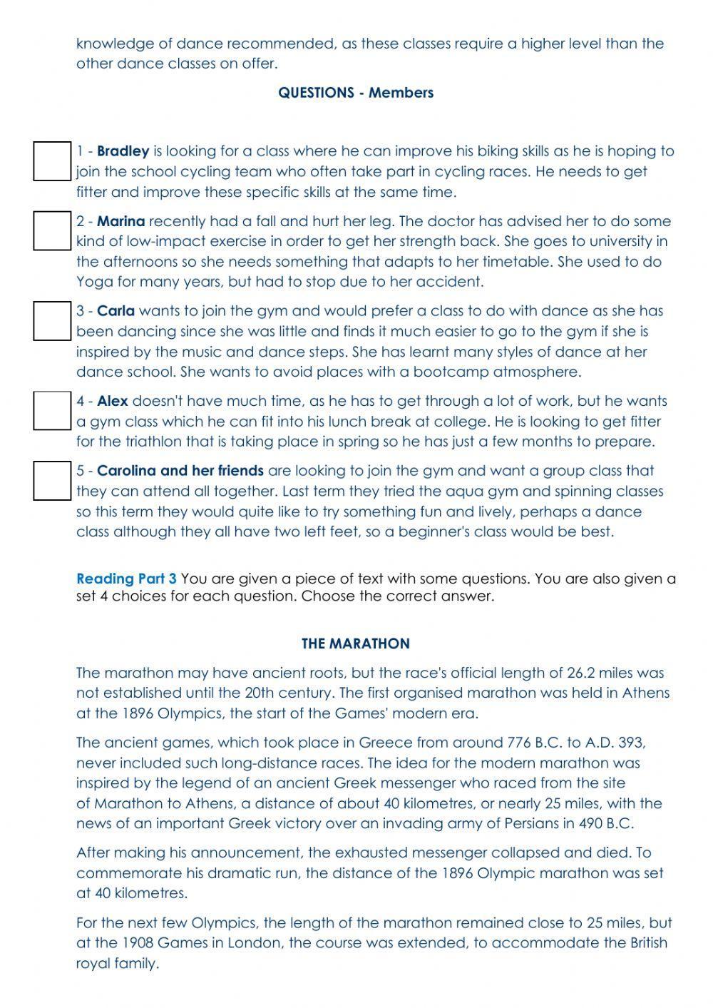 14.El. Reading test Pet fs B1