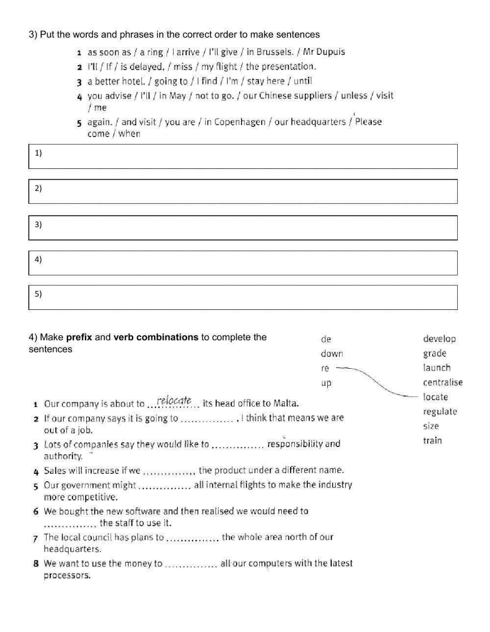Market Leader Intermediate Test 1-3