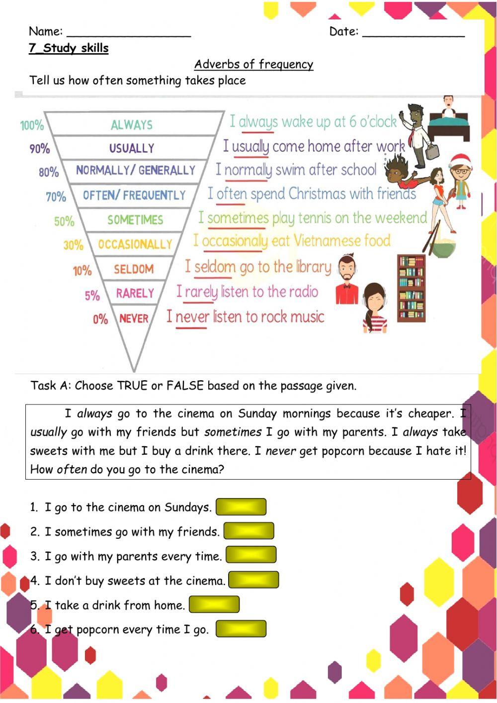 7 Study Skills activity | Live Worksheets