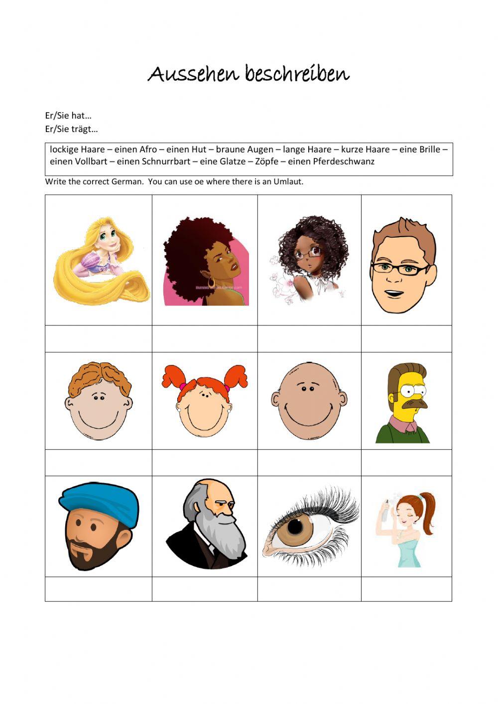 Aussehen Beschreibungen