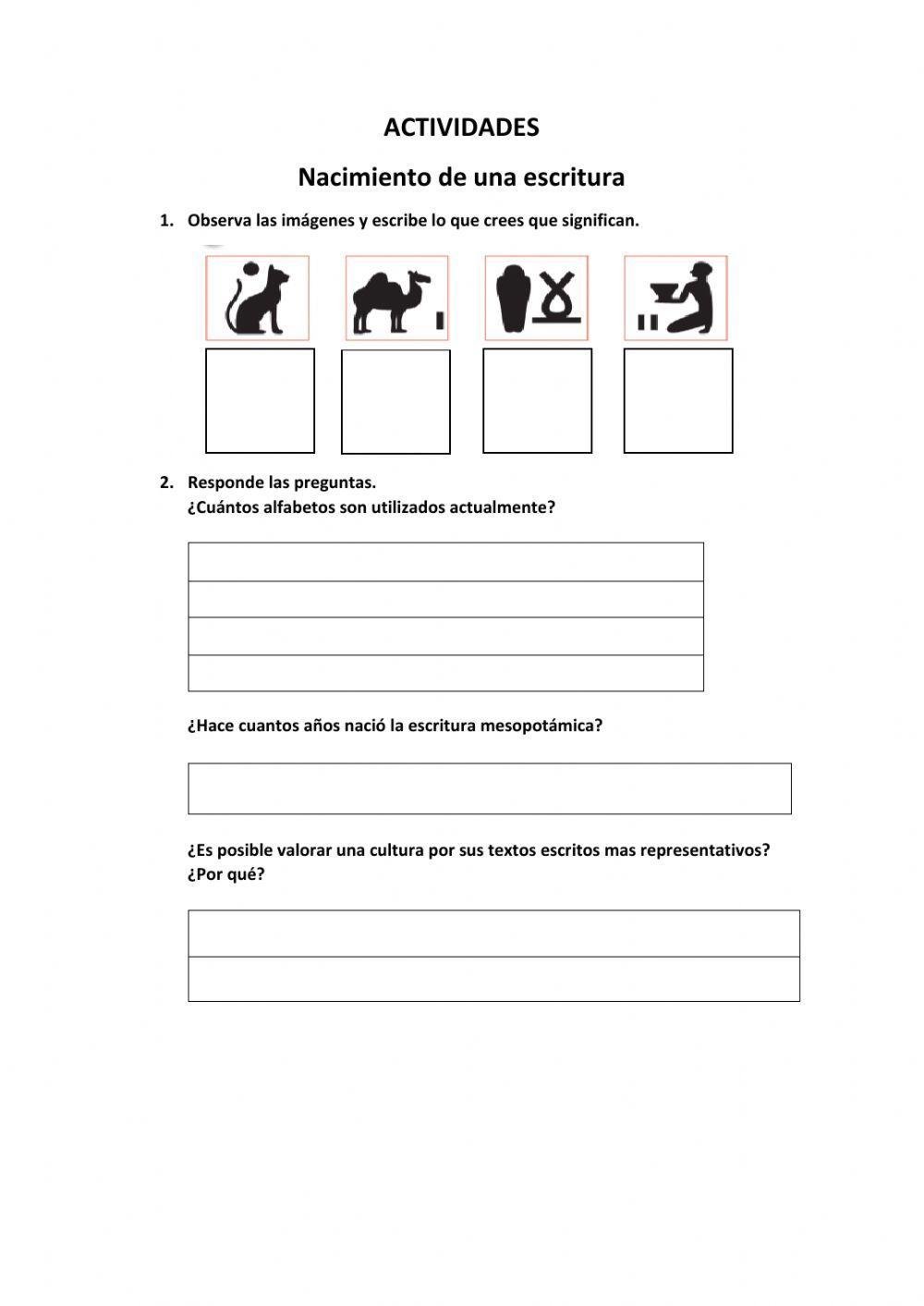 Nacimiento de la escritura