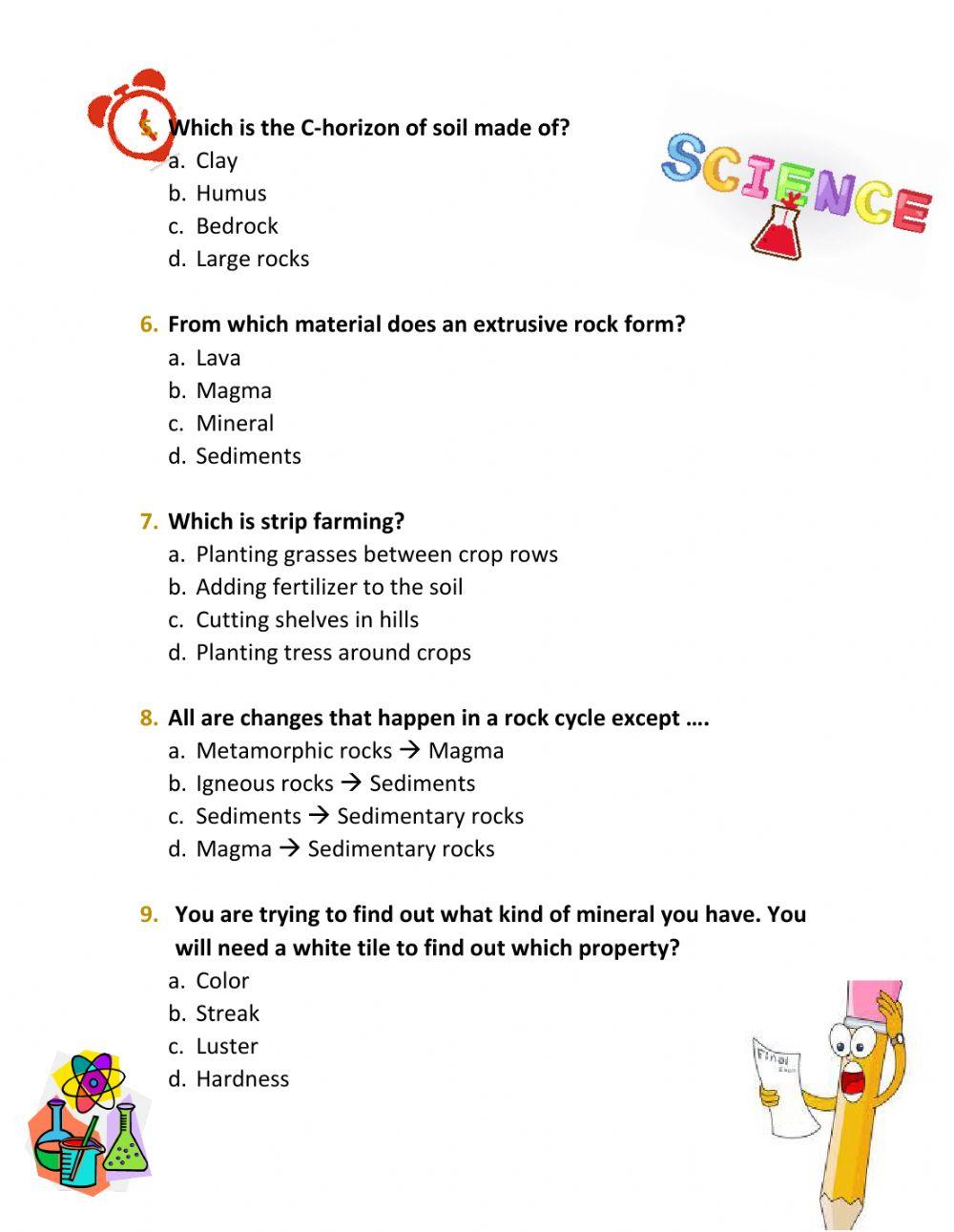 Science - Grade 5 - Term 3 Practice exam- Science - Grade 5 - Term 3 Practice exam-