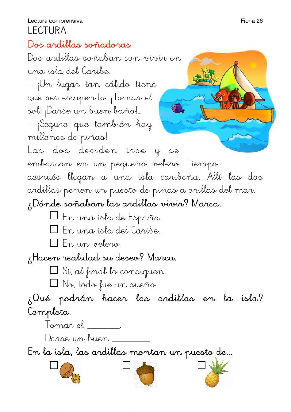 Lectoescritura-Ficha 26-Lectura comprensiva
