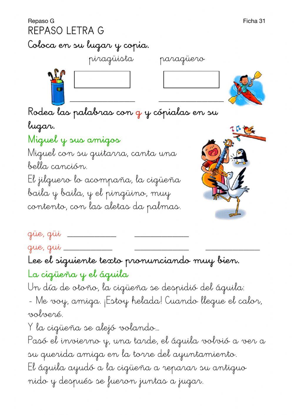 Lectoescritura-Ficha 31-Repaso G