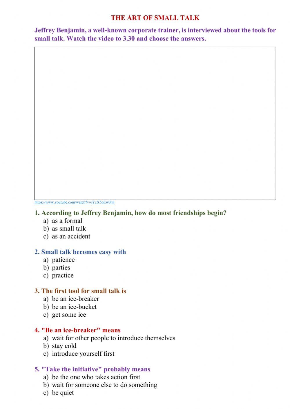 The art of small talk