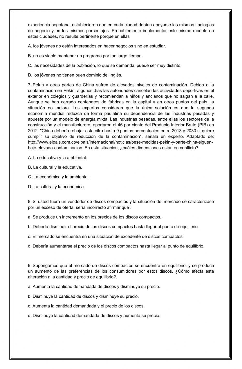 Evaluación bimensual sociales