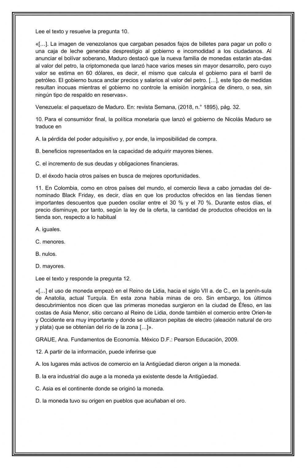 Evaluación bimensual sociales 10