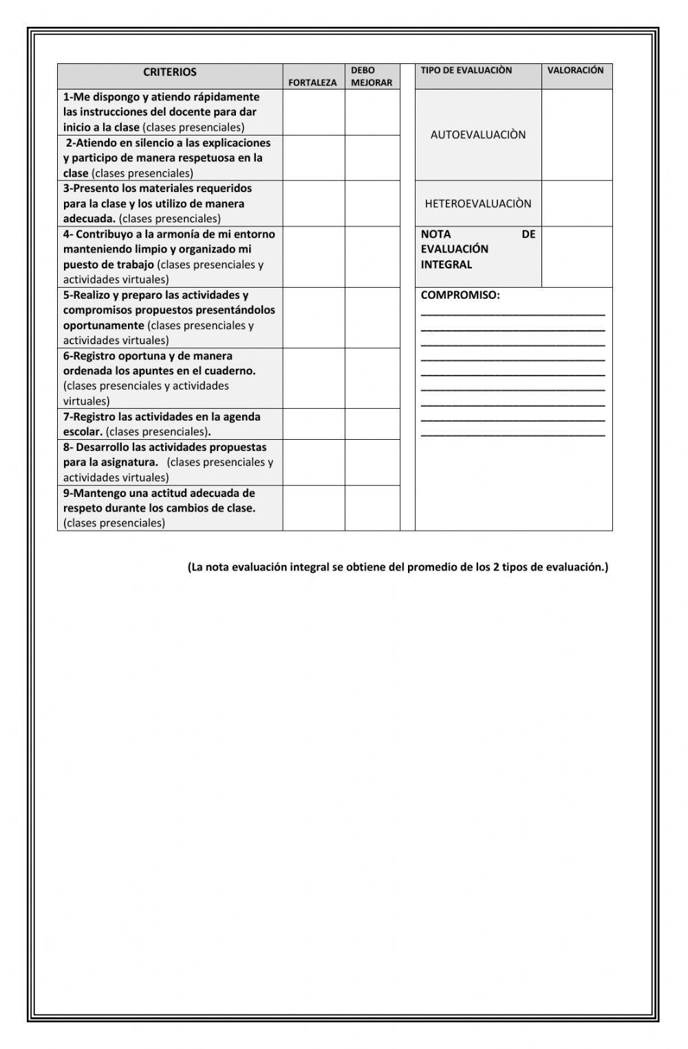 Evaluación bimensual sociales 10