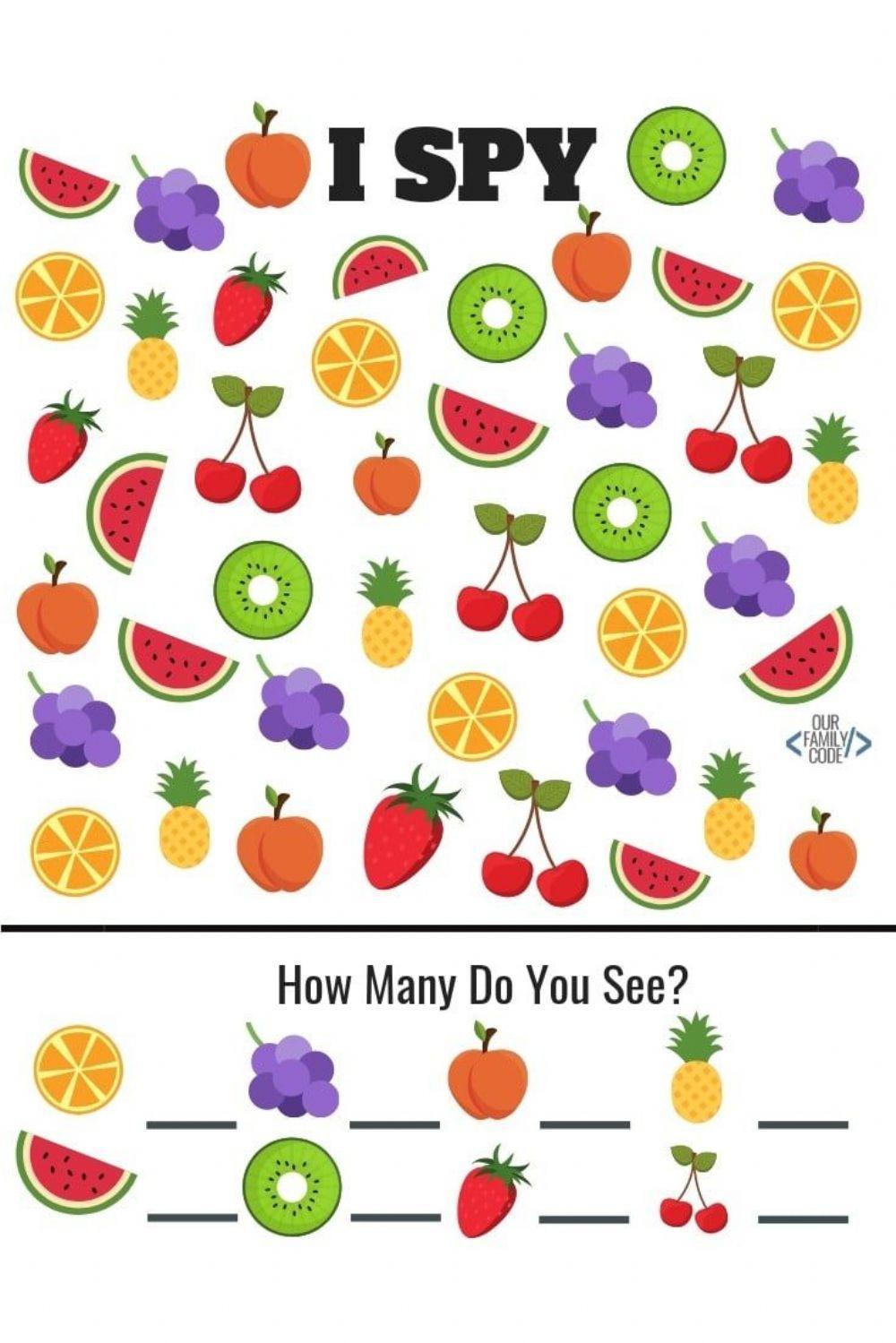 I Spy Vegetables and Fruits