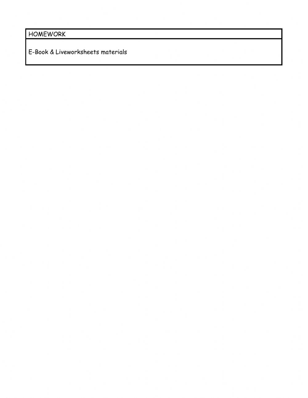 Level 3 Week 30 weekly plan