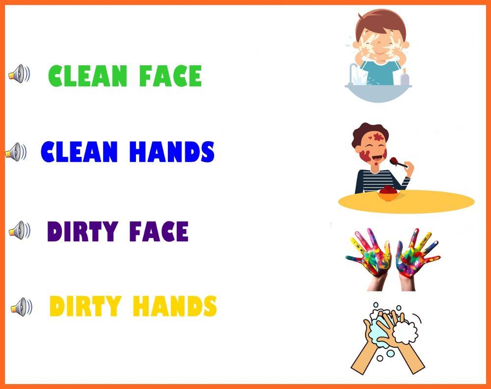 Clean - Dirty - Face - Hands