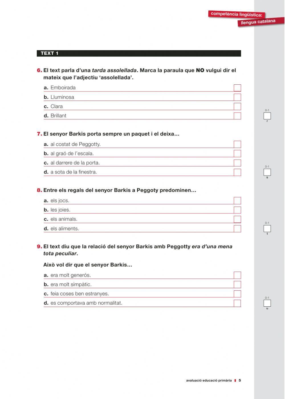 Comprensió lectora 7