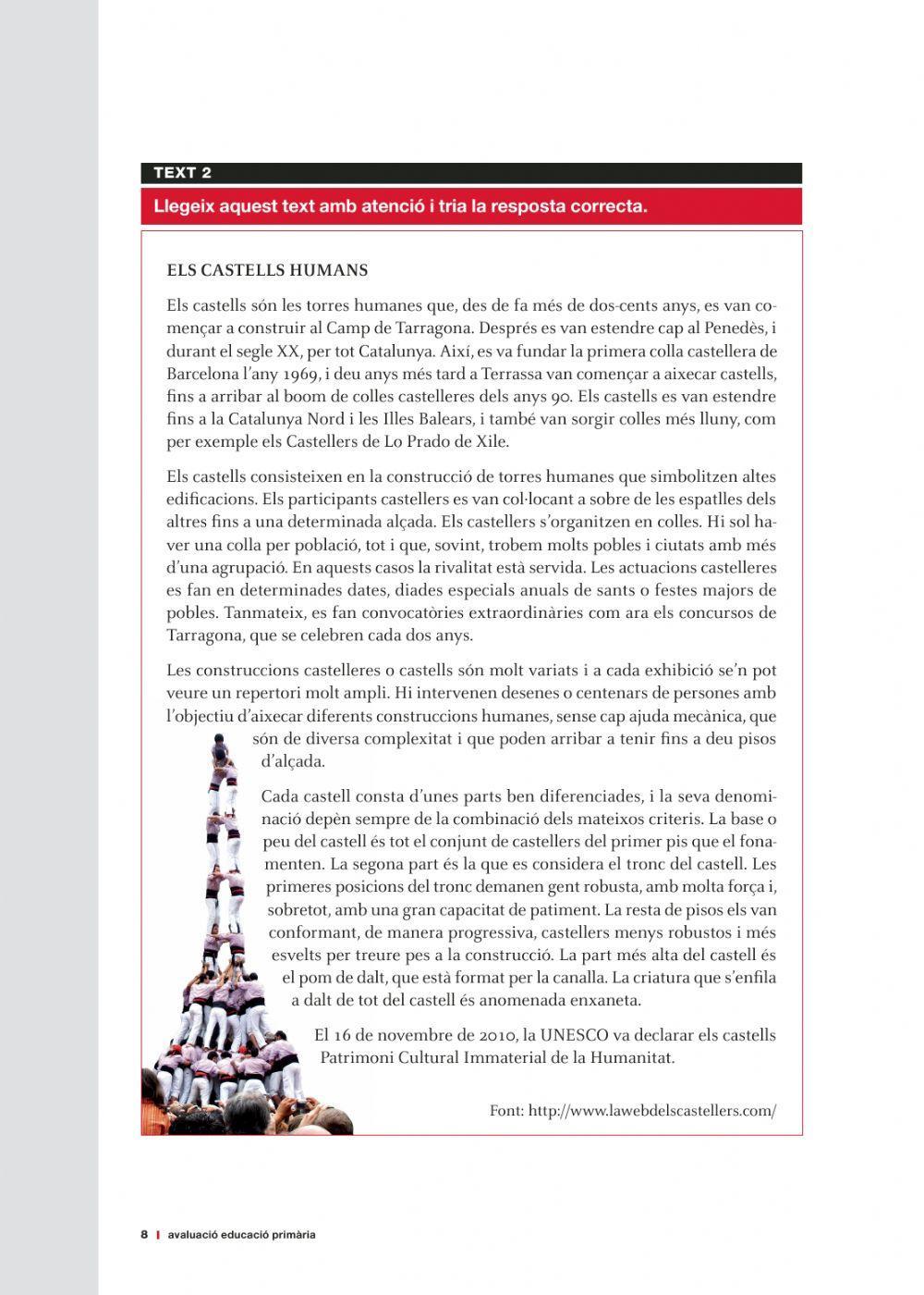 Comprensió lectora 8