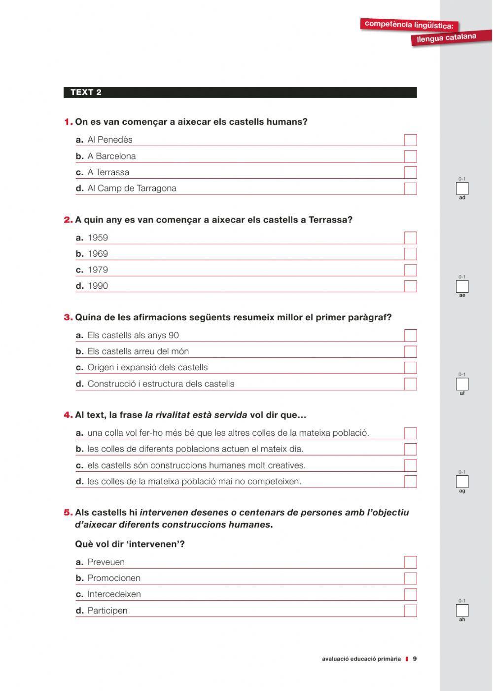 Comprensió lectora 8