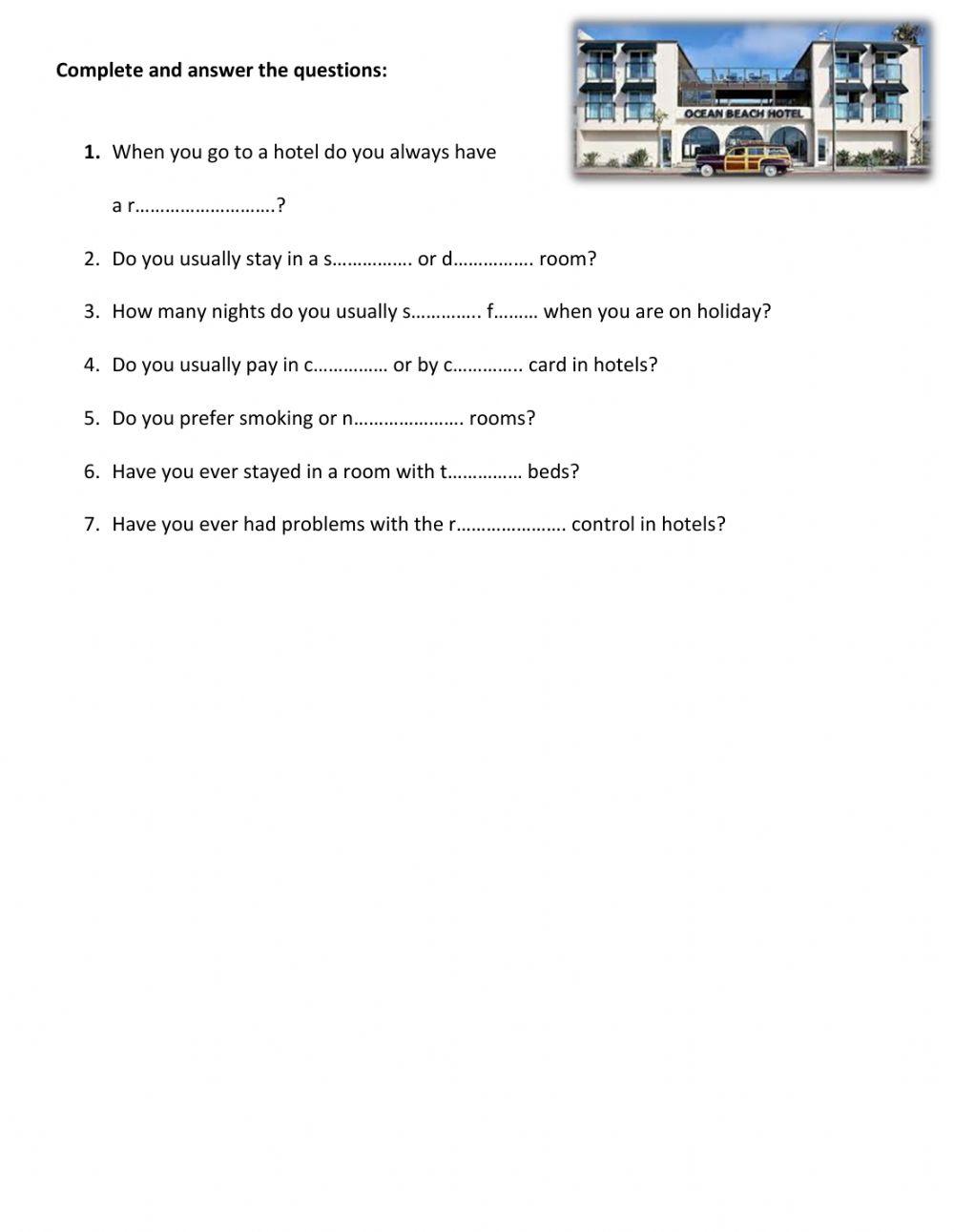 At the hotel CP and FP