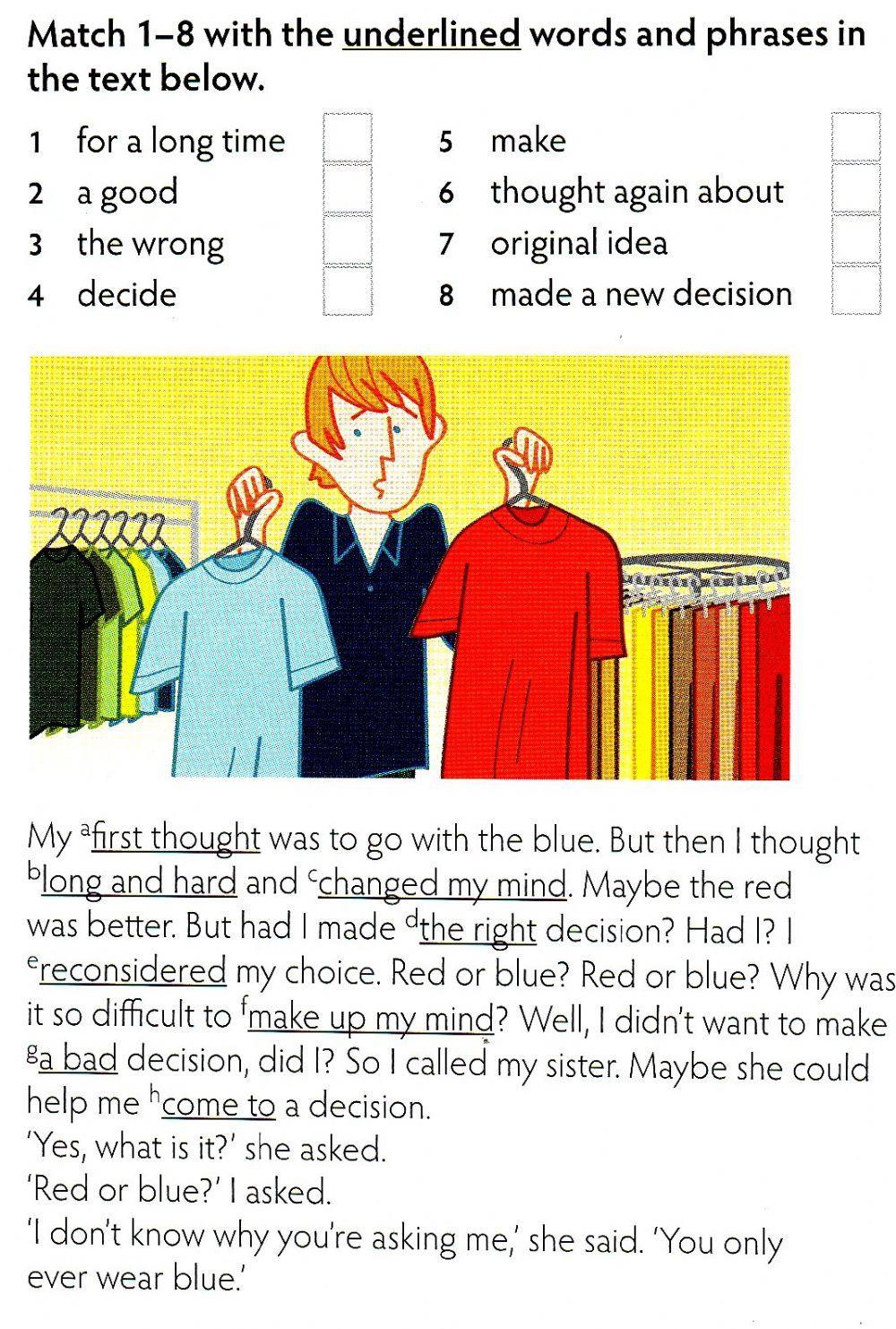 Making a decision