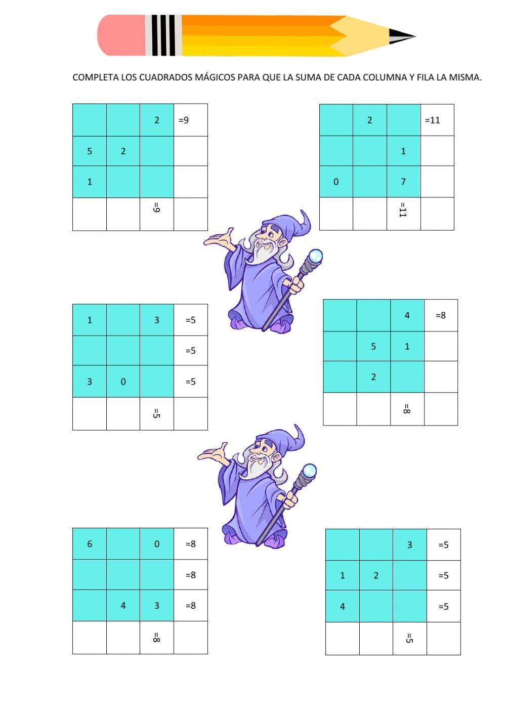 CUADRADOS MÁGICOS 1