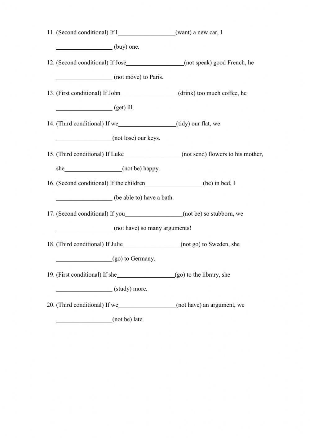 Conditionals Practice