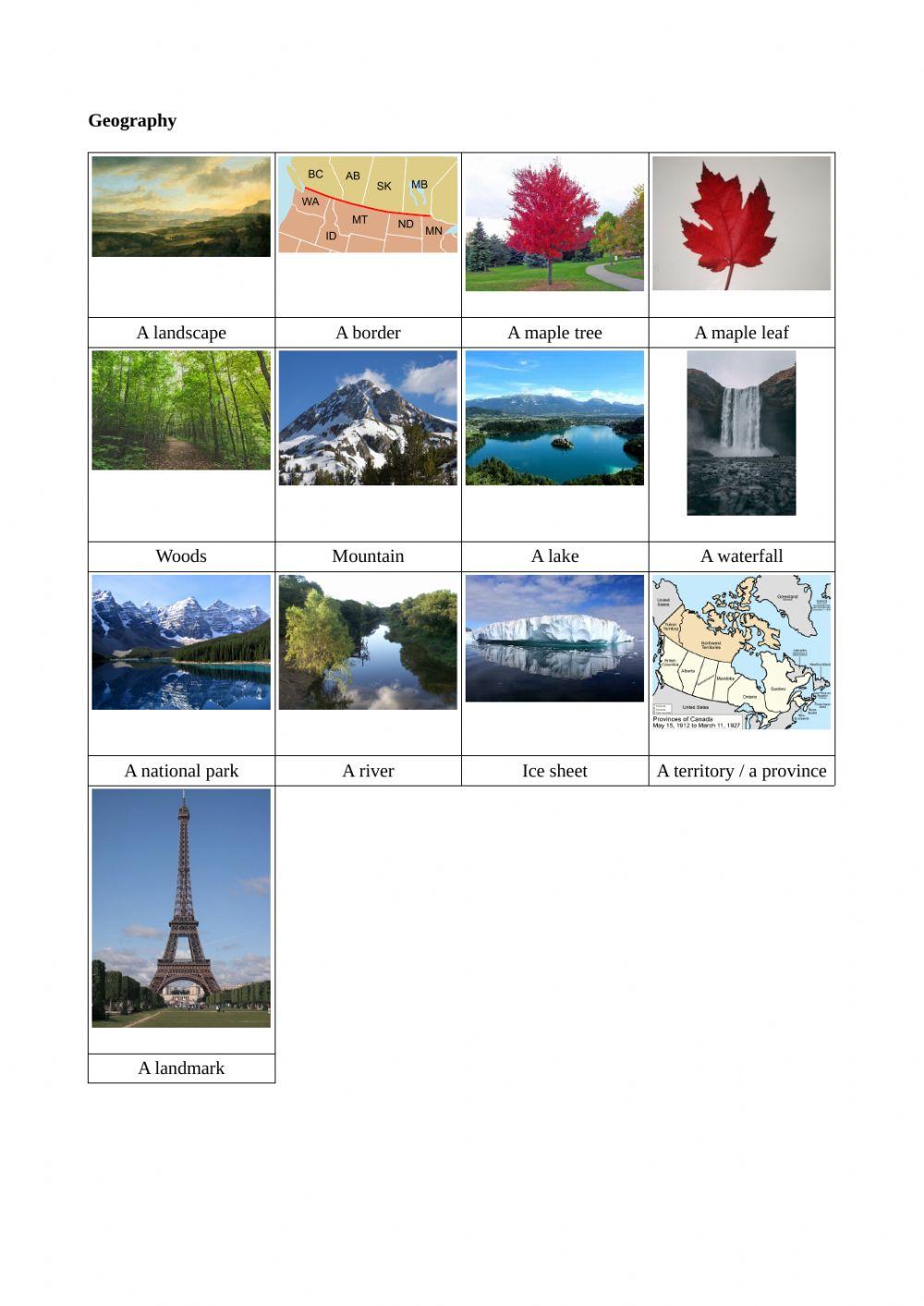 Learn vocabulary Canada part 1