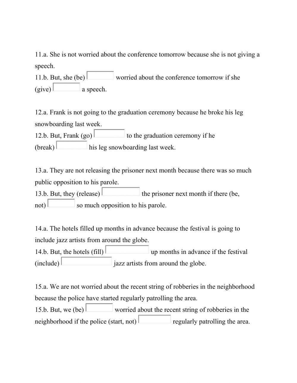 Mixed Conditional worksheet | Live Worksheets