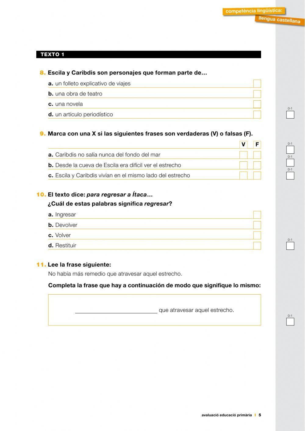 COMPRENSIÓN LECTORA ESCILA Y CARIBDIS