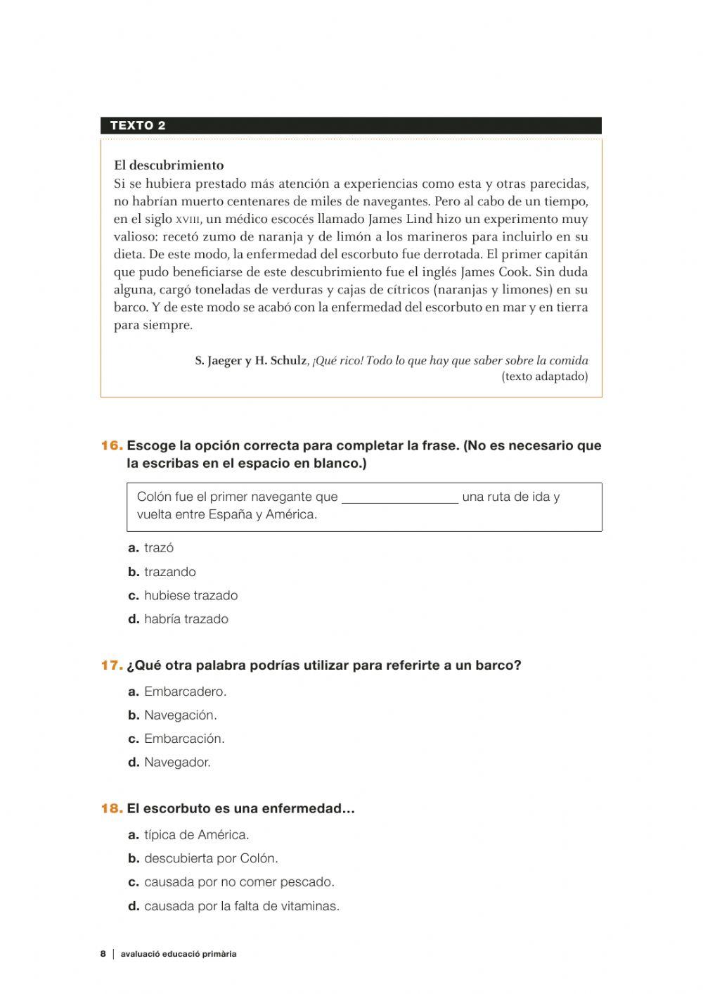 COMPRENSIÓN LECTORA AL DESCUBRIDOR SE LE PASÓ...